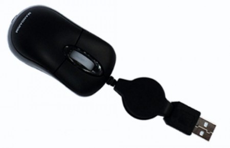 Mini mouse retrátil Preto ou Prata - Mandarim - R$16,00